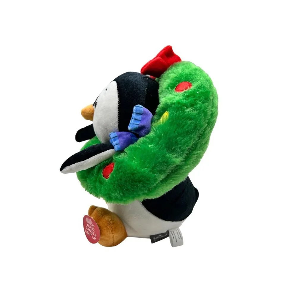 Hallmark Playful Penguins All Decked Out  Animated Musical Light Plush Stuffed T